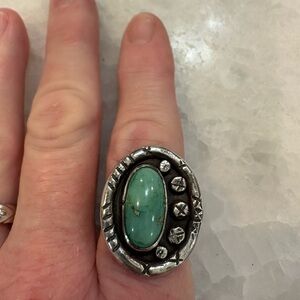 Silver and Turquoise Statement Ring